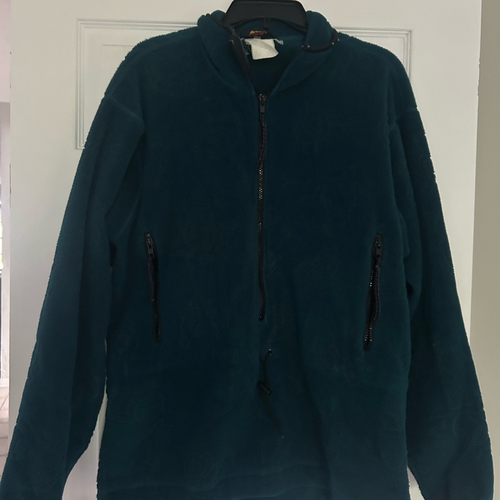 Vintage REI Teal Fleece Pullover Jacket – Size M – Outdoor Hiking Style